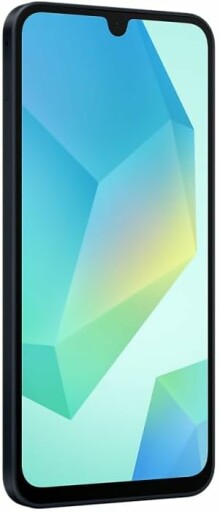 Samsung Galaxy A06 smartphone dimensions showing front and side view with measurements in millimeters.