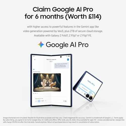 Google AI Pro offer with Samsung Galaxy devices