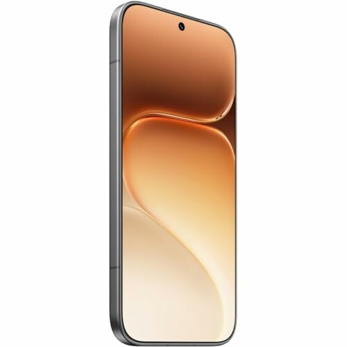 Side view of a modern smartphone with a gradient screen.