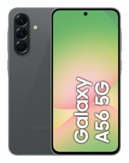 Samsung Galaxy A56 5G smartphone front and back view